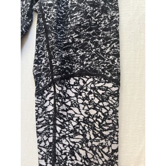 Lululemon Wunder Under Pant Legging Hi-Rise Ice Breaker White Black Iced Wave 6 - Picture 4 of 10